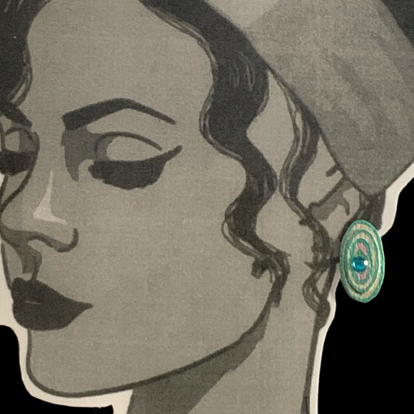 Creative Magic One of Kind Homemade Earrings Blue Silver Pink Jewelry - Picture 3 of 3